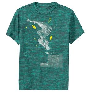 Tek Gear Boys Kid on Skateboard Graphic Tee Shirt